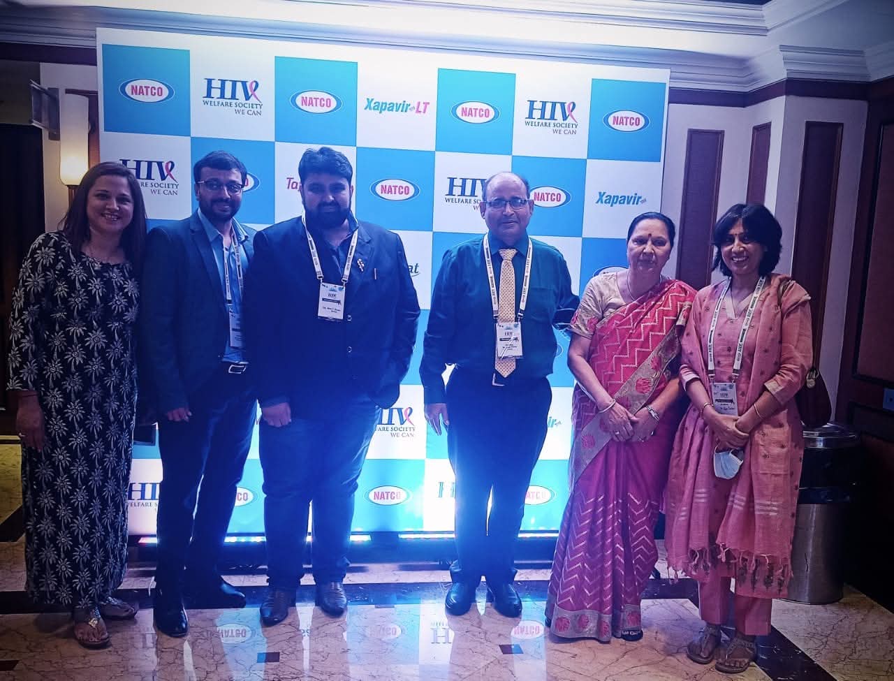 Dr. Ankit Singh with peers at HIV Welfare Society national event